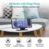 LED Digital Projection Alarm Clock Electronic Alarm Clock with Projection FM Radio Time Projector Bedroom Bedside Mute Clock 5