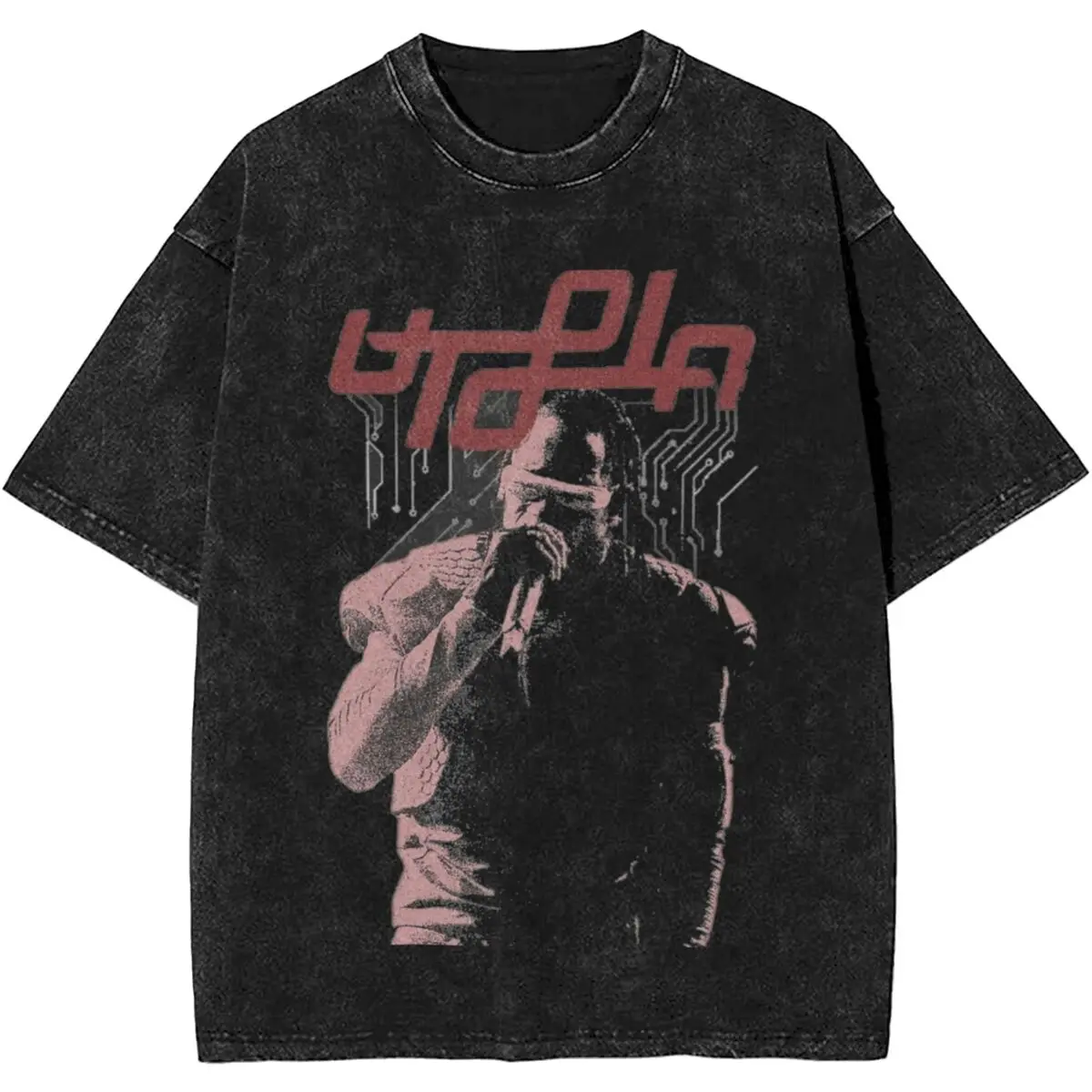 

Printed Travis Hip Hop Scotts Utopia Washed T Shirts Merch Oversize T-Shirts rapper Men Women Tee