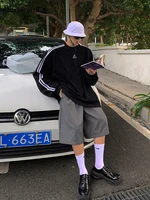 Mauroicardi Spring Summer Loose Casual Soft Grey Pleated Shorts for Men with High Waist Short Straight Pants Korean Clothes 2024 - Image 2