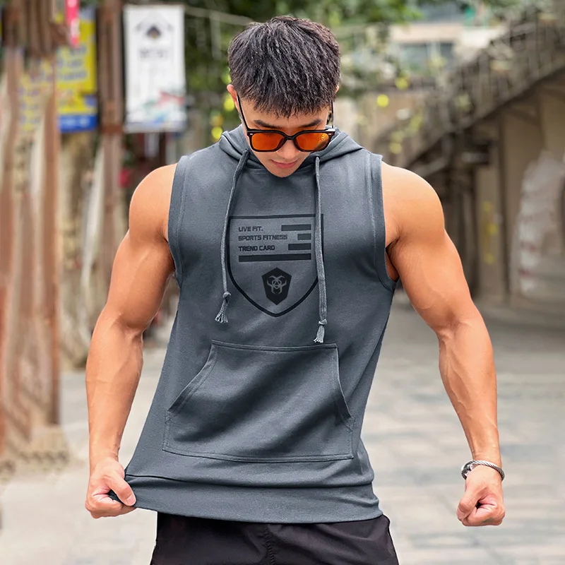 Playeras Deportivas Playera Sin Manga Para Hombre Con Capucha