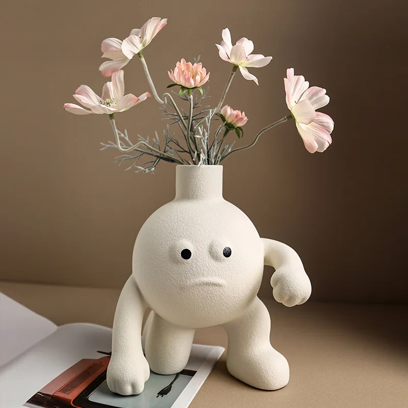 

Creative Big Feet Ceramic Vase Home Living Room Flower Arrangement Table-Top Decoration TV Cabinet Decoration