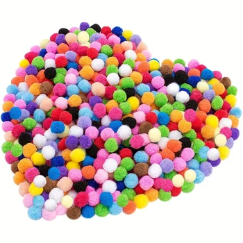 1200 Pieces Pom Pom Arts and Crafts - Colorful Assortment of Pom Poms for Crafts DIY Projects 1