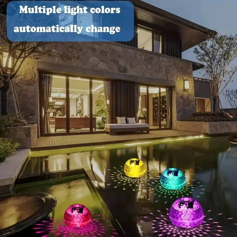 Solar Floating Lights Swimming Pool Waterproof LED Solar Power Multi Color Changing Water Drift Lamp For Fish Tank Pond underwater light