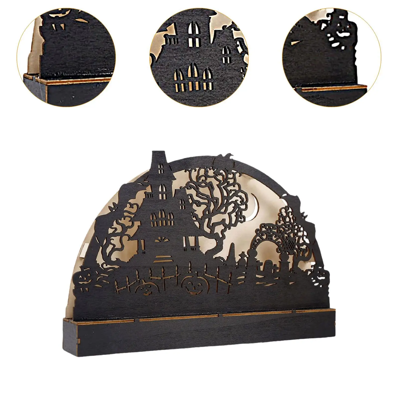 Halloween Table Decoration Home Decor Haunted House for Fireplace Desk Party