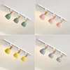 15W Simple Modern LED Track Light Nordic Wooden Ceiling Track System Spotlight for Living Room Background Wall Bedroom Kids Room 6