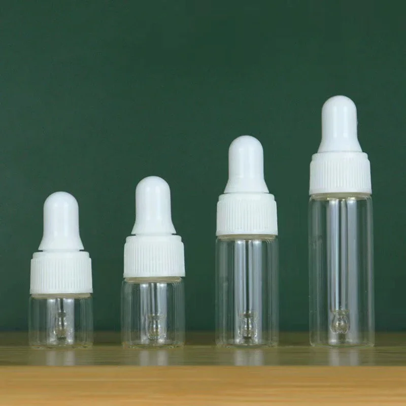 Glass Bottles Mini Glass Bottles Aromatherapy Diffuser Bottle 50pcs Empty Dropper Bottle Clear Glass Essential Oil Bottle Aromatherapy Pipettes Bottles Cosmetic Bottles Small Samples