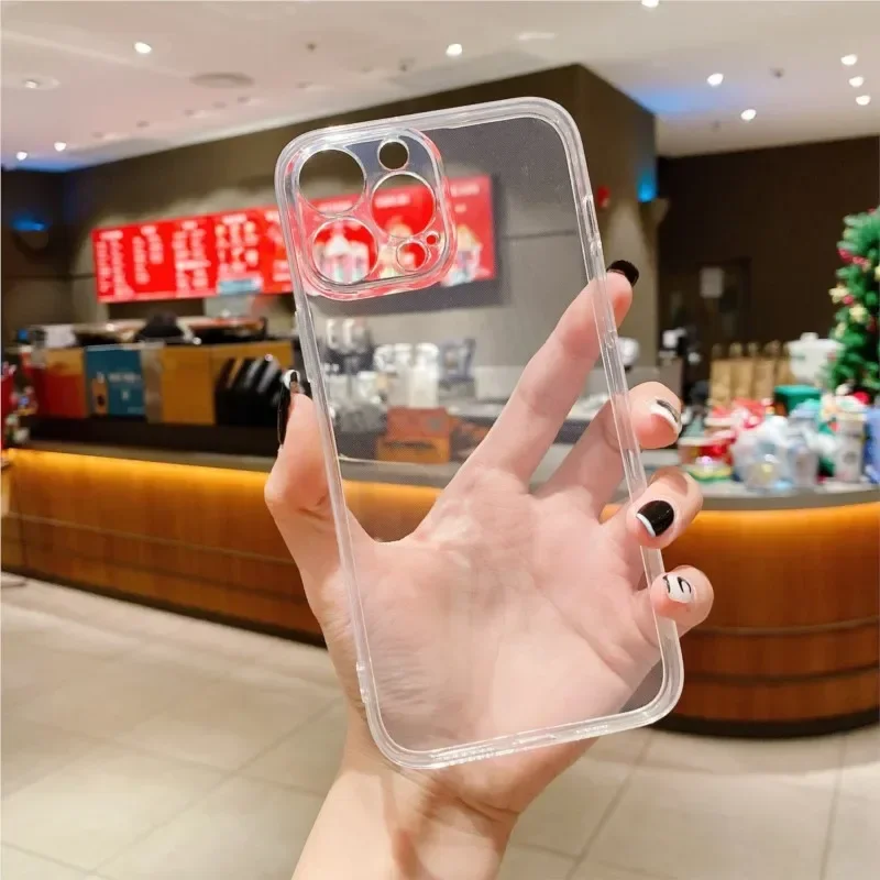 thumbnail image 1 of Clear TPU Case for iPhone 15 14 Slim Transparent Phone Cover for 13 11 Pro Max 12 Mini X XR XS MAX 6 6S 7 8 Plus SE 2022 SE2020, 1 of 5