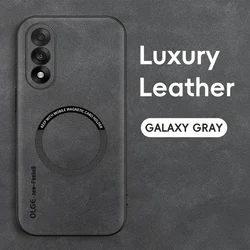Magnetic Retro Leather Soft Phone Case with Wireless Charging Compatibility - OnePlus Nord 5 (GRAY)