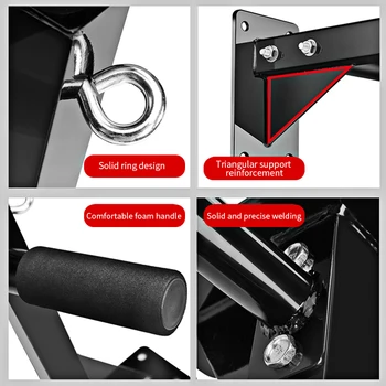 Wall-Mounted Pull-Up Bar-Drill Installation, Home Gym Equipment for Indoor Fitness, Chin-Up Bar for Strength Training （Black、） 4