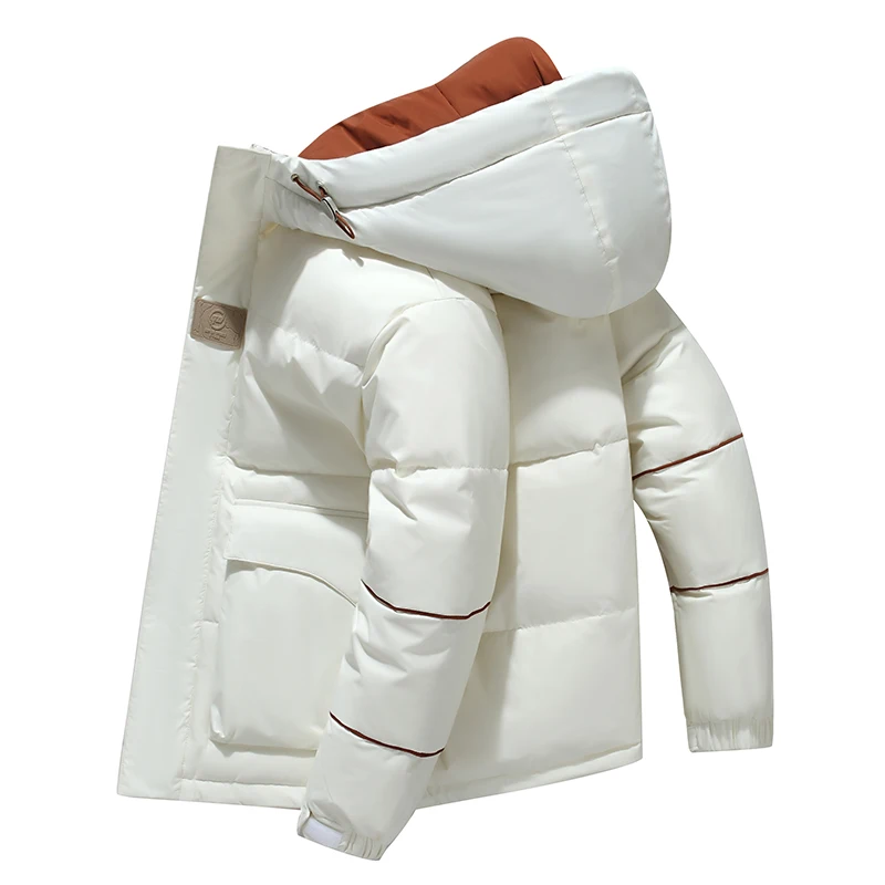 Winter Down Coat Men's New Windproof Waterproof Hooded Short Cotton Jacket High Quality 90% White Goose Down Men's Clothing