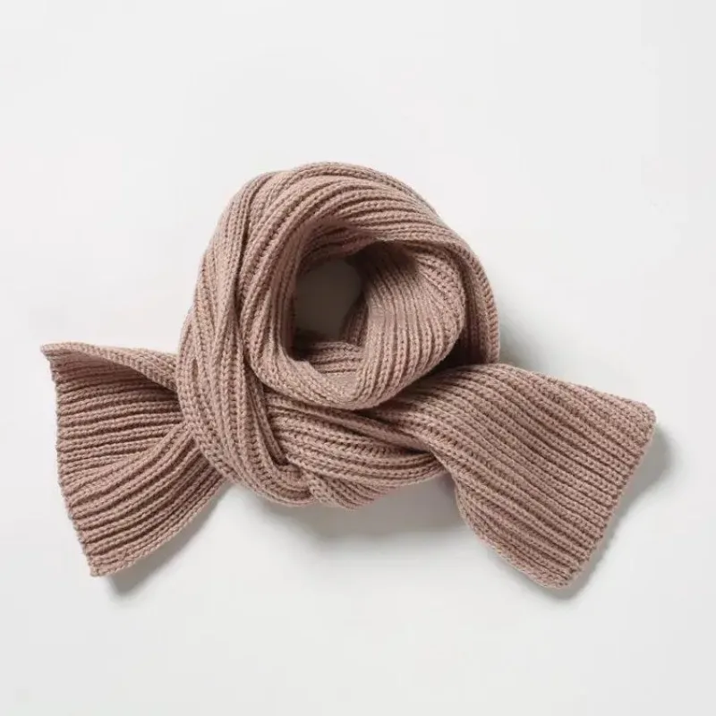 Children Winter Scarf Baby Warm Knitted Scarves For Ladies Boys Girls Soft Kids Scarf Women Thick Warm Black Accessories