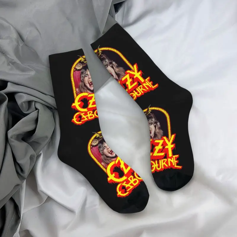 Ozzy Osbourne British Rock Heavy Metal Singer Mens Crew Socks Unisex Fun 3D Printed Dress Socks