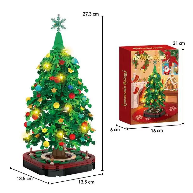 DIY children's Christmas toys and gifts, Christmas tree model building blocks, Christmas theme living room decorations - 6