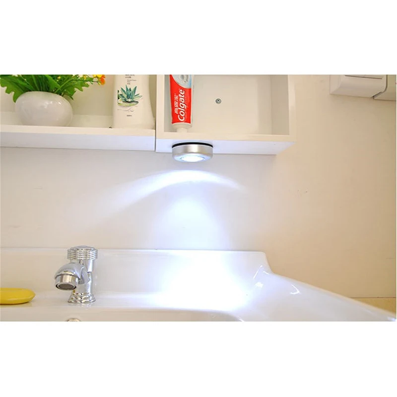 Mini LED Night Light Wireless Round Motion Sensor Touch Light Battery Powered Cabinet Night Lamp Bedroom Closet Lighting motion sensor light,cabinet light