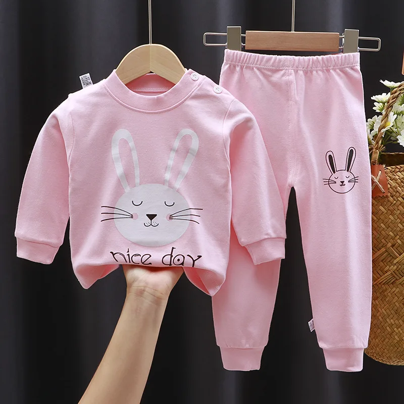 Children Cotton Underwear Two-piece Set Autumn Winter Pajamas Loungewear children clothes children underwear suits
