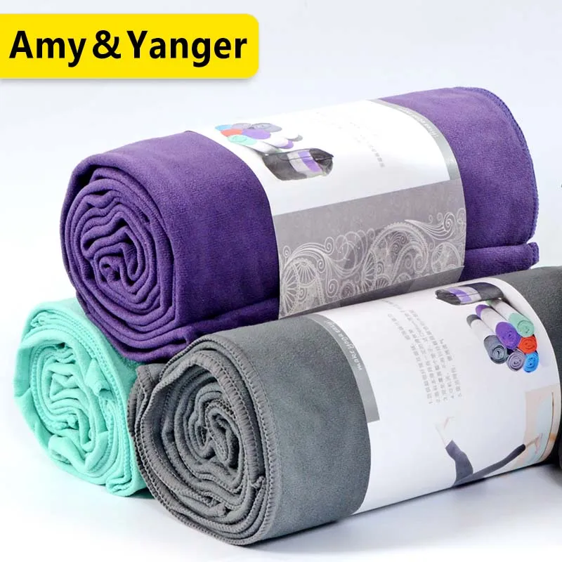 Microfiber double layer fleece yoga towel fast dry and nice sweat absorb
