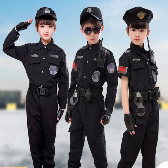 Vestire il Costume della polizia americana per bambini-Costume da ufficiale  di polizia per ragazzi-uniforme da poliziotto con accessori - AliExpress