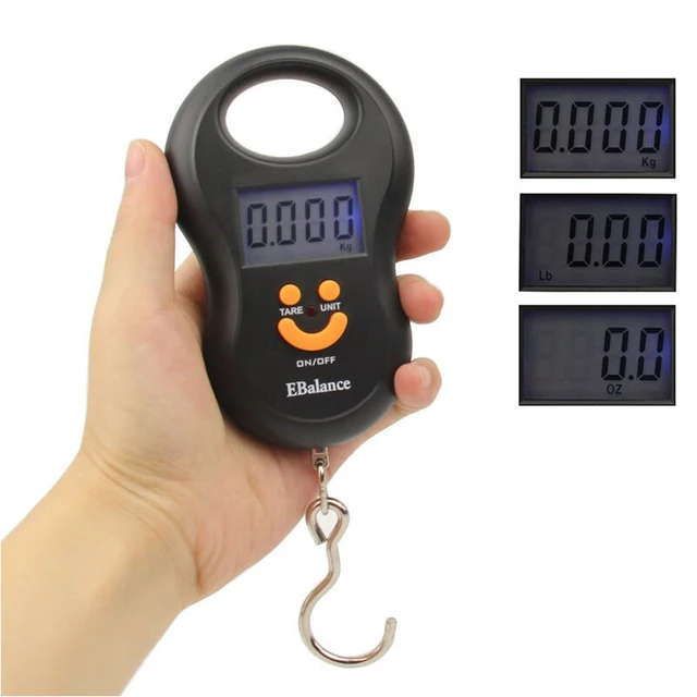 Hordozható 50 Kg 10 G Függő Léptékű Led -Es Háttérvilágítás Digitális Méretarányú Elektronikus Halászati ​​Súlyok Zseb Kis Poggyászok Fekete - Image 4