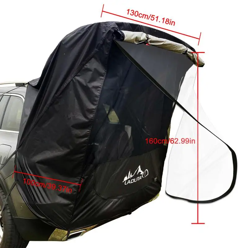 Outdoor Car Rear Extension Tent Car Rear Tent With Canopy Self-Driving Tour Wilderness Anti-Mosquito Sunshade Car Trunk Tent