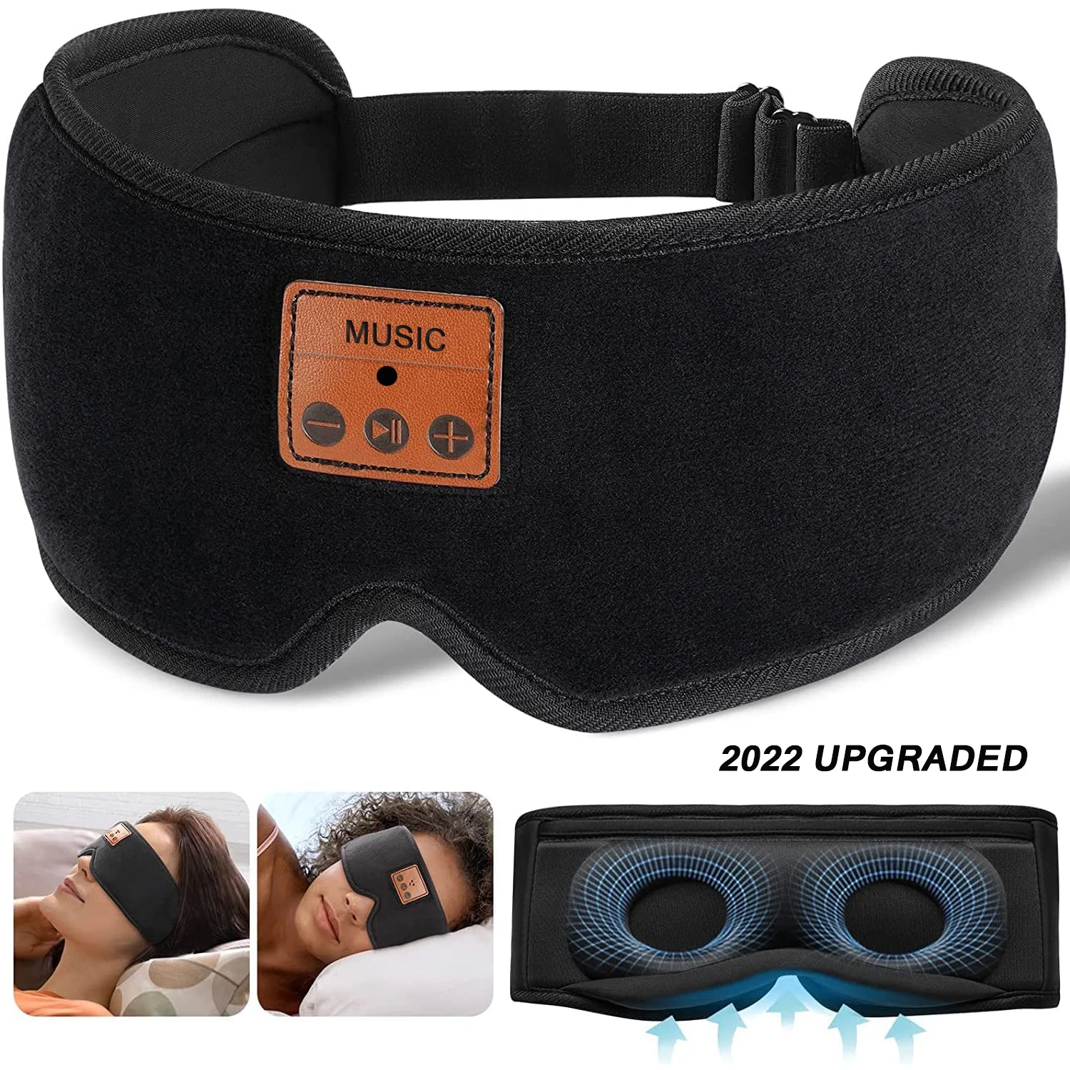 Villa Novum Sleeping Eye Mask Integrated Speakers Mask Sleep