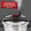 Clipso Stainless Steel Pressure Cooker 6.3 Quart, Induction , Secure locking System, One Hand System, Recipe Book Included 6