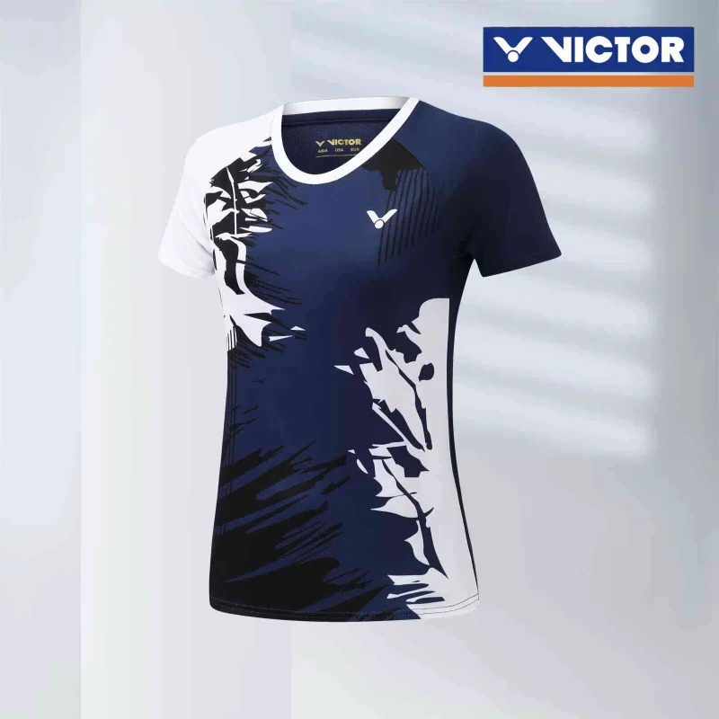 New Victor Victory Badminton Tennis Clothing Sport Short-sleeved T-shirt Comfortable Breathable Sweat-absorbing Quick-drying Top