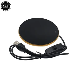 Compact USB - Powered Smart Cup Warmer and Heating Pad (Golden)