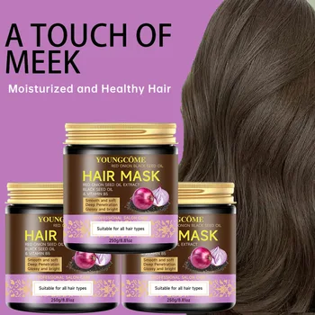 Red Onion Black Seed Oil Hair Mask for Damaged Hair - Intense Repair and Growth Treatment with Keratin and Argan Oil for Hair Growth 1