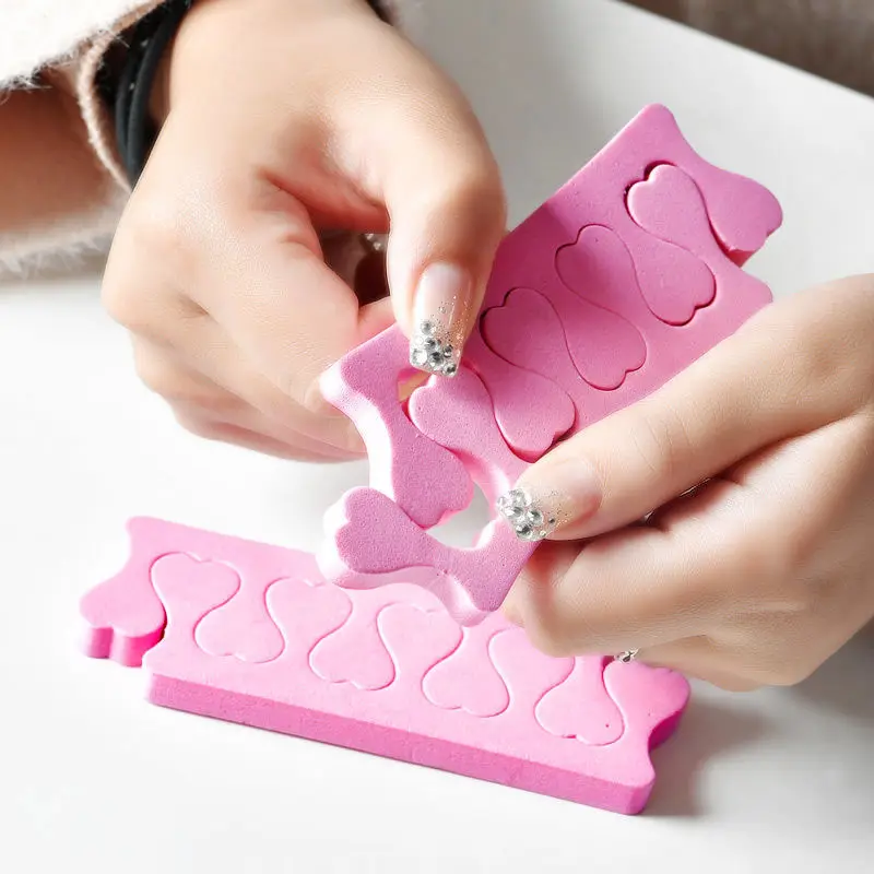 10/50pcs Sponge Finger Toe Separators Foot Care Manicure Pedicure Compressed Soft Gel UV Beauty Pack Nail Art Tools