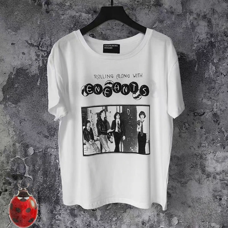 

Rolling Along with Enfants Riches Deprimes ERD T Shirt Men Women Four Youth Print Short Sleeve High Quality Oversize Tees Top