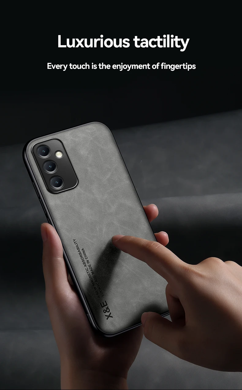 Magnete In Pelle Per Samsung Galaxy A54 A34 A24 A14 A15 A05S A05 A73 A33 A53 A13 A52 5G A23 Opaca Della Copertura Posteriore Del Silicone caso_voghion.com