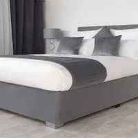 Excellente housse de base de lit de 19 pouces à bords extra profonds – Transforme une base de lit ou un divan d'apparence sobre en tissu de luxe en faux daim. 2