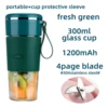 Portable Juicer Usb Rechargeable Wireless Mini Smoothie Blender Mixer Fruit Juice Maker  Juicer Machine Glass Cup Lemon juicer 5