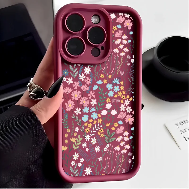 Chic Floral Design TPU Phone Case