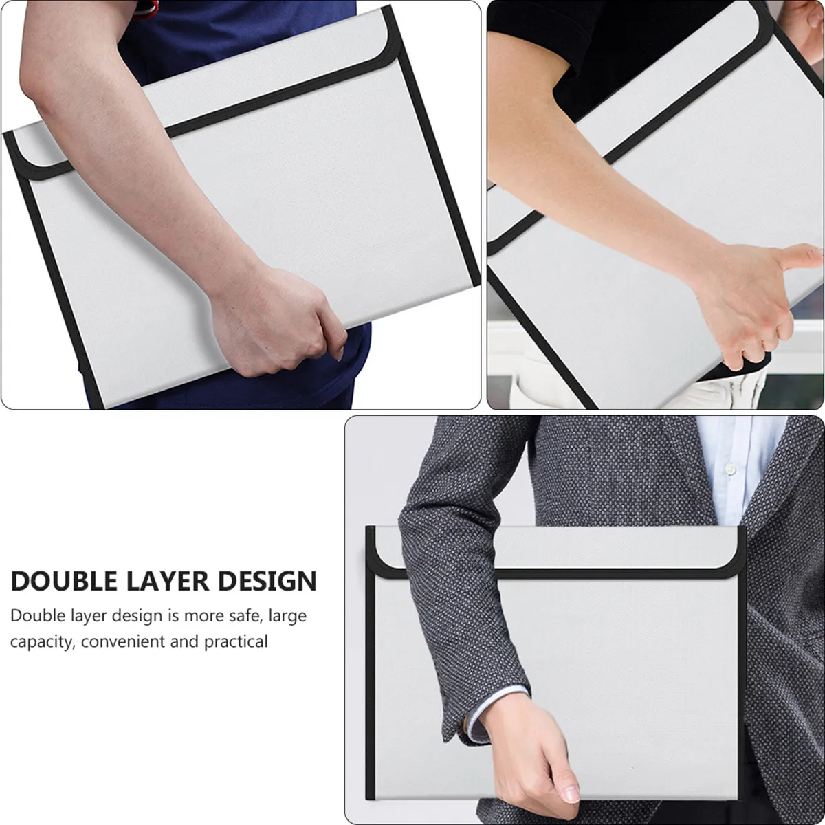 문서용 내화 안전 보관 가방 방수 내화 실리콘 코팅 유리 섬유 소재 대용량 여권 보관 가능