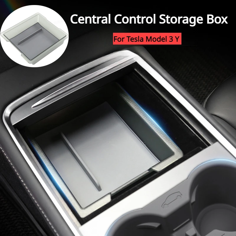 

Transparent Storage Box for Tesla Model 3 Y Central Control Center Console Armrest Acrylic Storage Box Car Interior Accessories