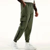 Classic Design Multi Flap Pockets Cargo Pants,Men's Loose Fit Drawstring Harem Cargo Jogger Pants 5