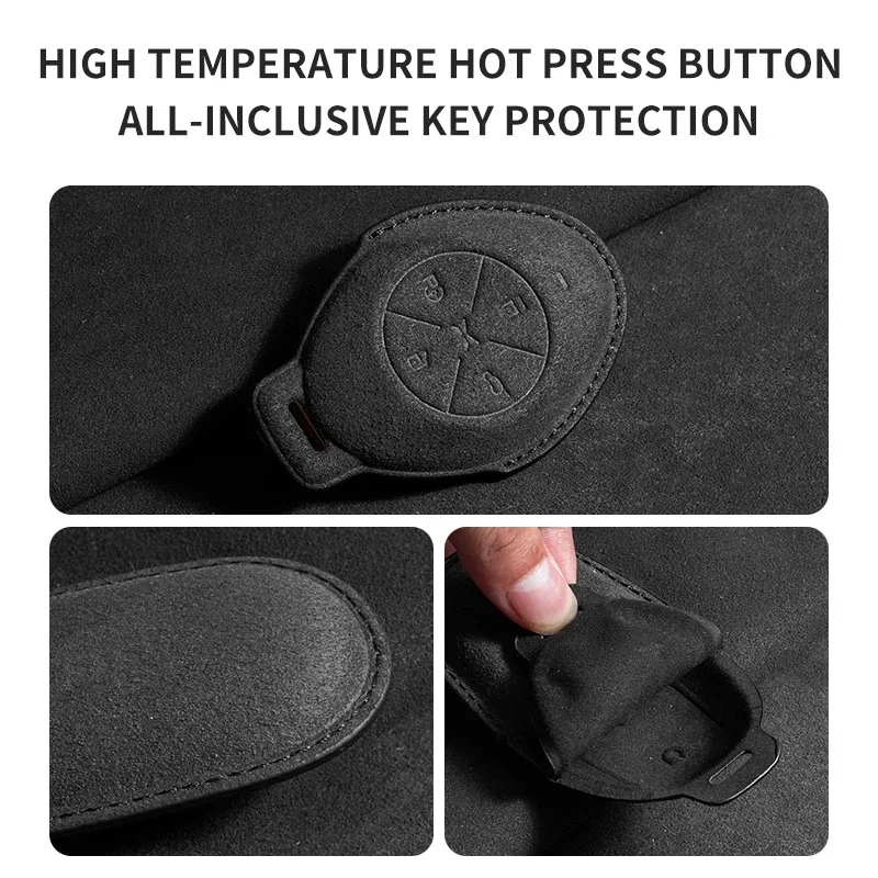 Premium Suede Leather Car Key Holder