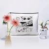 Anime Jujutsu Canvas Cosmetic Bag Organizer Office Supplies Storage Pencil Case Zipper Pouch Wallet Makeup Bags Comic Con Gifts 3