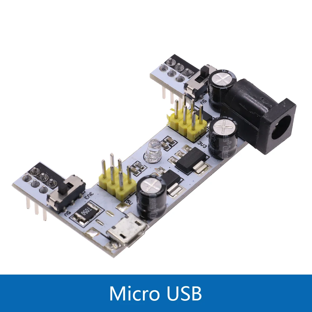 5PCS 3.3V/5V Breadboard Power Supply Module For MB-102 - DC 6.5-12V Or USB Input For Arduino Projects