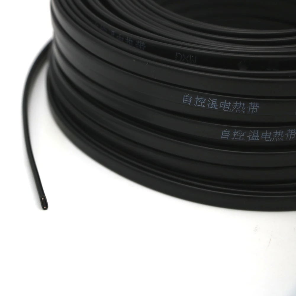 Electric Heating Wire 0.5~7m Soft Flexible Pipe Freeze Protection Self-regulating Heating Cable 220V 20W/m Flame Retardant Cable