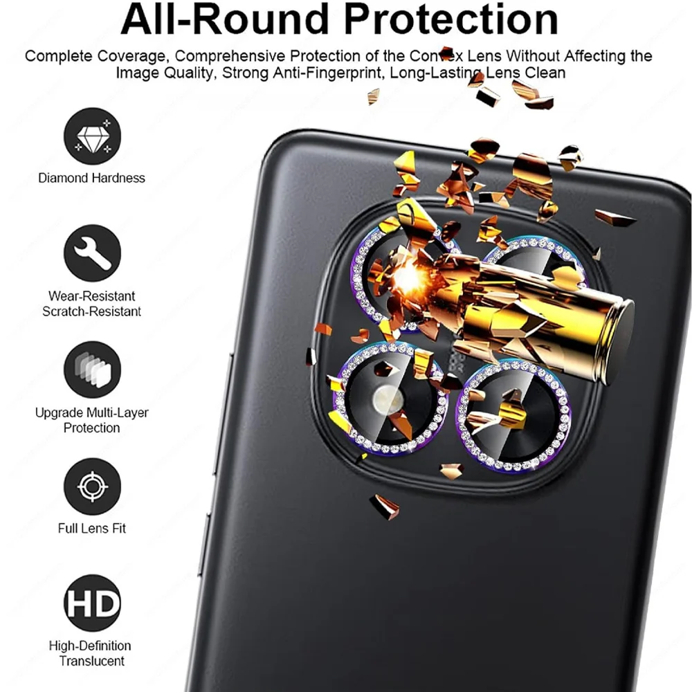 Note 15 Pro Plus Lens Ring Diamond Camera Protector Case For Xiaomi Redmi Note15 Pro+ Note15Pro 15Pro 4G 5G 3D Lens Glass Cover 2