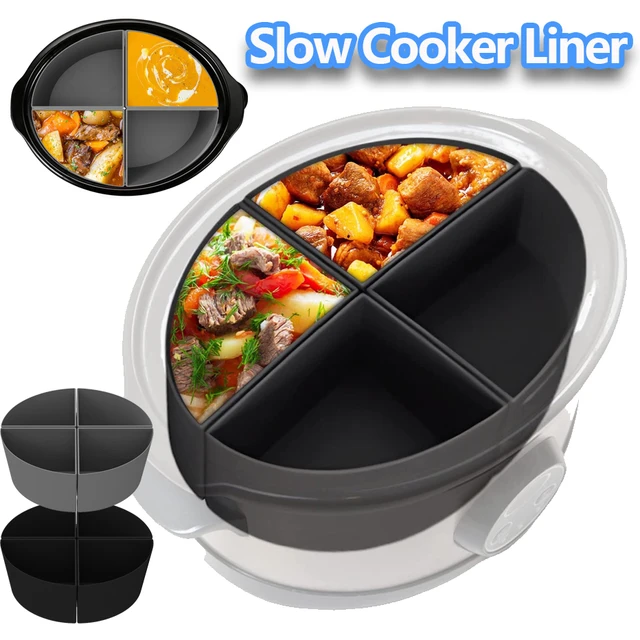 Silicone Slow Cooker Liners, Reusable Cooking Liner For 6-8 Quarts