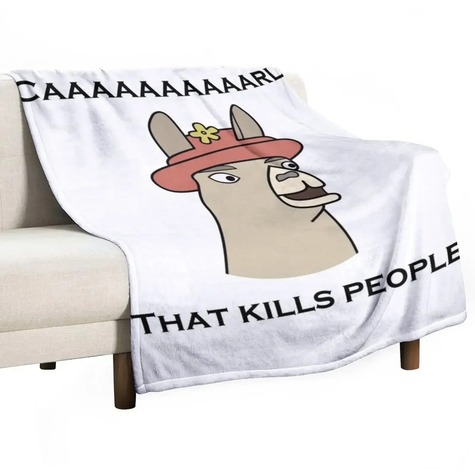 

Llamas with Hats - Caaaaaaaaaarl! That kills people! Throw Blanket Warm Stuffeds For Decorative Sofa Blankets