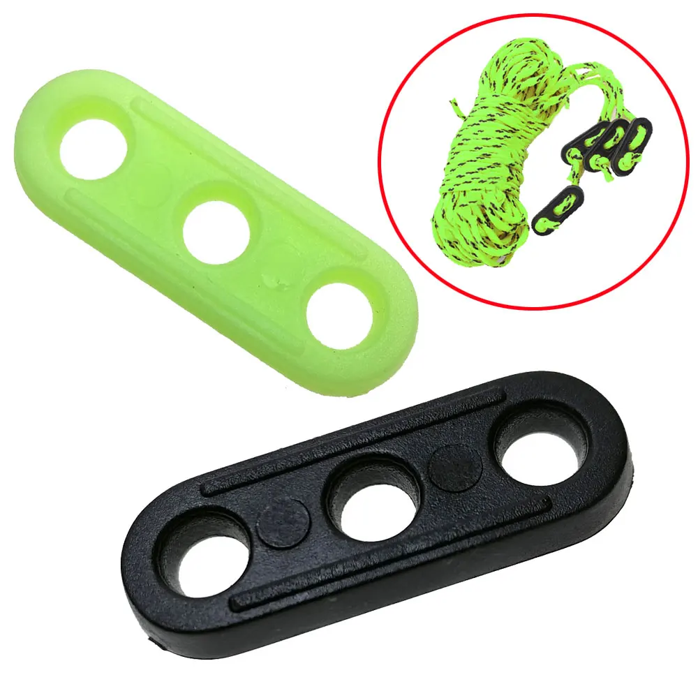 

10-70Pcs Luminous Tent Guyline Runners Sliders Camping Awning Guy Line Rope Tensioners