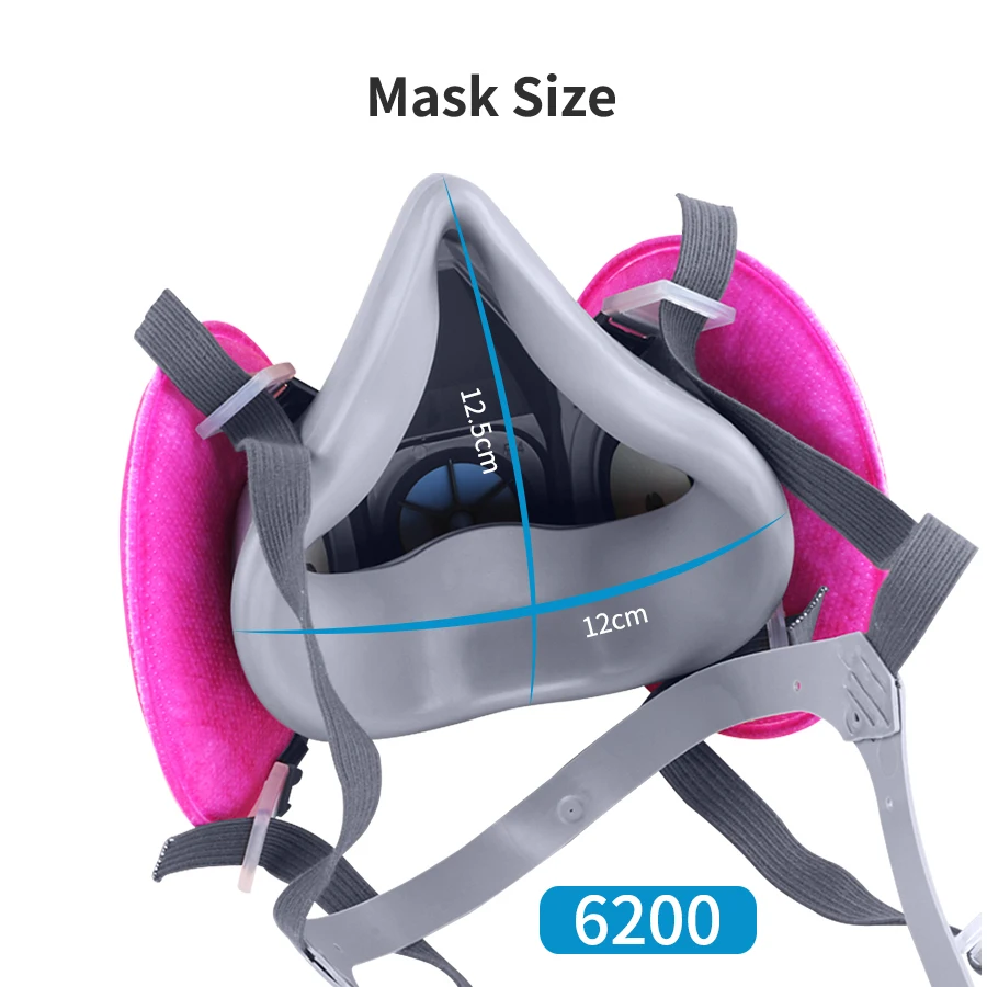 Dust Mask 6200 Spray Paint With 2091 P100 Anti-particle Filter Industrial Dustproof PM2.5 Particle Protective Mask dust mask dustproof respirator face respirator half face respirator mask