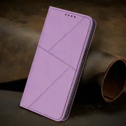 Leather Texture Wallet Case with Magnetic Flip Cover in Elegant Design for Doogee Note59ProPlus (Light Purple)