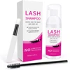 Eyelash Extension Cleanser 2.03oz Daily Foaming Eyelash Extension Shampoo, Eyelash Makeup Brush Tool, Eyelash Extension Shampoo 6