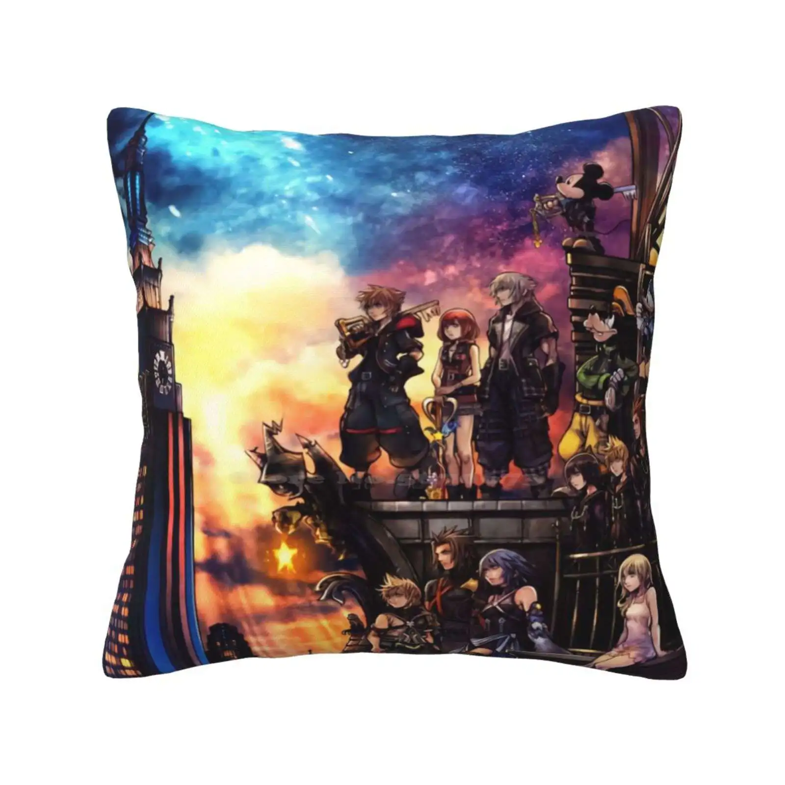 Kingdom Hearts 3-Box Art Federa Per Cuscino Kingdom Hearts 3 Sora Kh3 Riku Kairi Khiii Kingdom Hearts Iii Keyblade