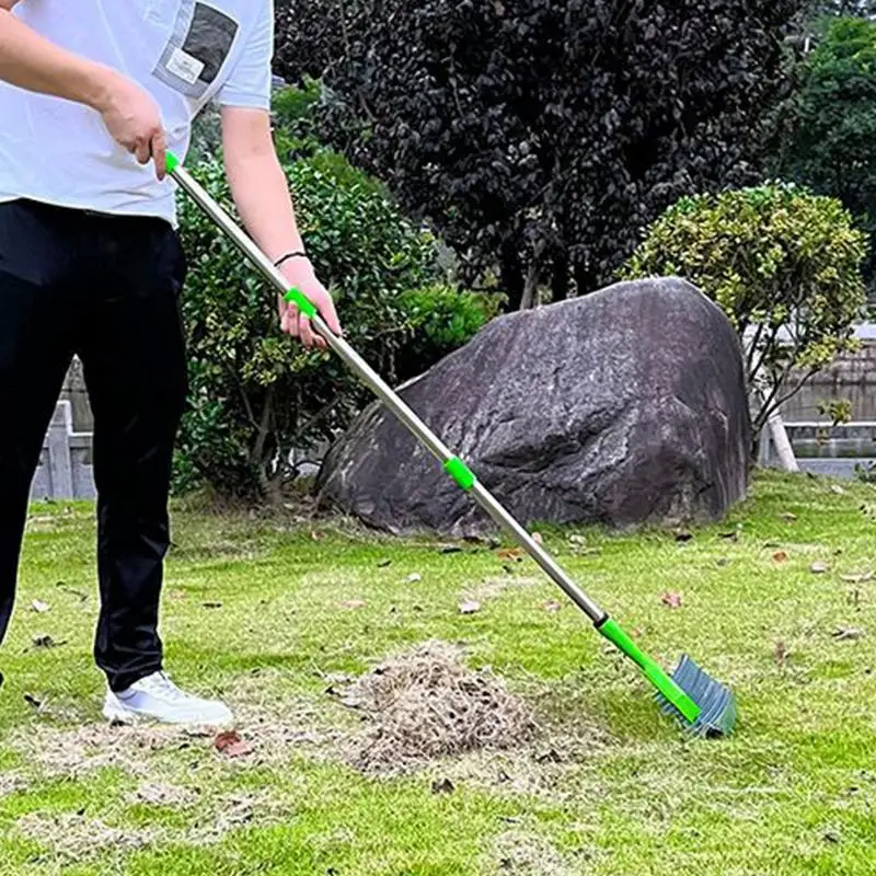 Thatch Rake Wear-Resistant Steel Thatching Rake Scarifier Multifunctional Farm Tool Agricultural Nail Harrow Portable Lawn